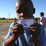 Boy with food token