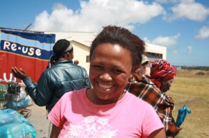 Jessica a volunteer at the Recycle Swop Shop